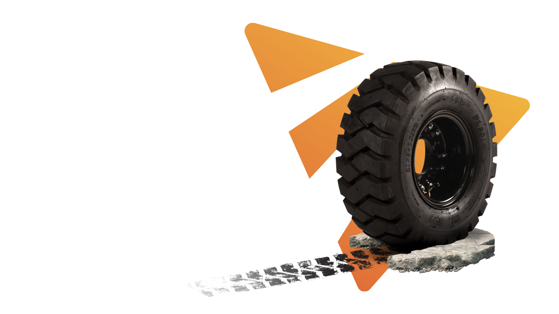 large tyre handling hard terrain